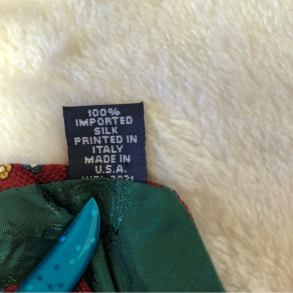 TOMMY Hilfiger Silk Blue/Red/Yellow Tie - Picture 4 of 6